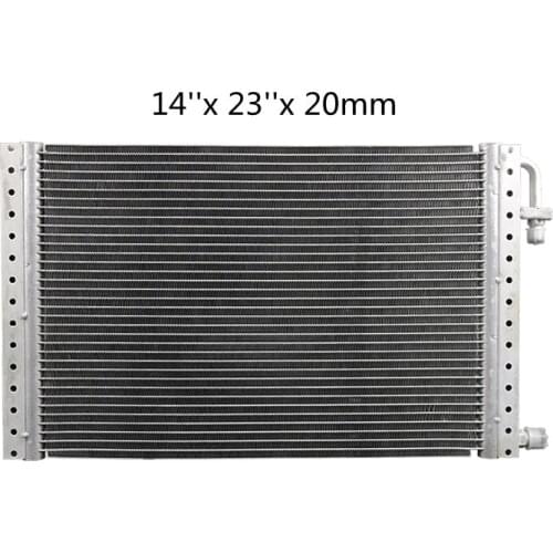 Universal Aluminum Condenser Radiator Parallel Flow 14'' x 23'' x 20mm for Car Van Truck Excavator Auto A/C Air Conditioner