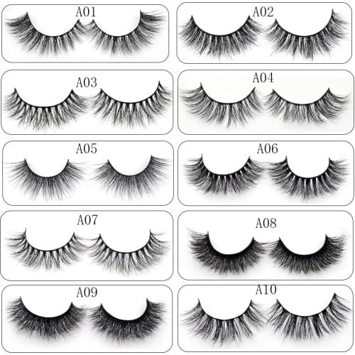 Visofree 3D Mink Lashes False Eyelashes Natural Makeup Eyelash Extension Long Cross Volume Soft Fake Eye Lashes Winged Faux Cils