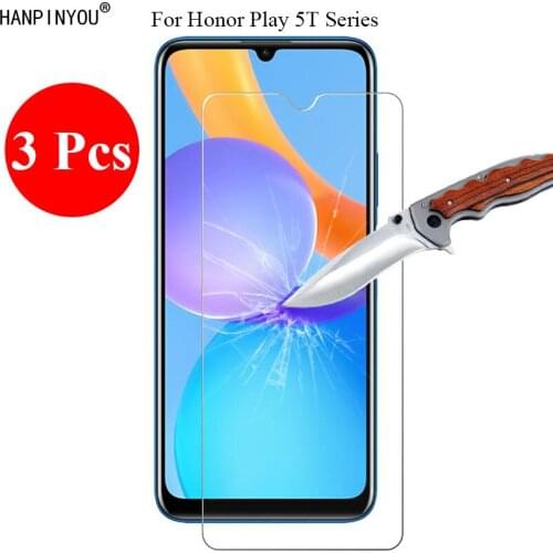 3 Pcs/Lot 9H 2.5D Tempered Glass Screen Protector For Huawei Honor Play 5 5T Active Youth Lite Protective Film + Clean Tools