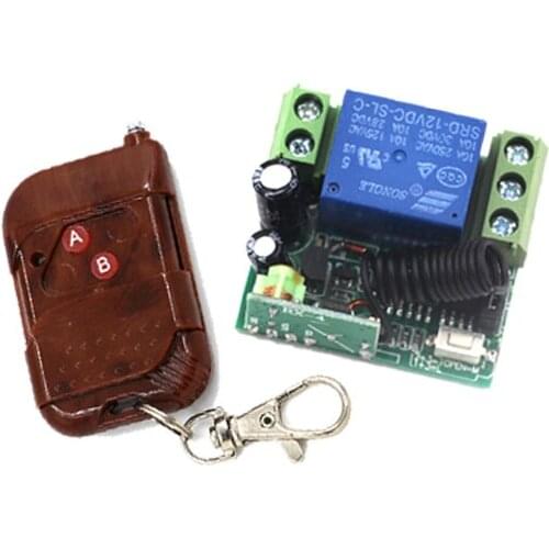 1 Set DC 12V 1CH RF Wireless Remote Control Switch System With 315/433 MHZ Transmitter and Receiver SKU: 5573