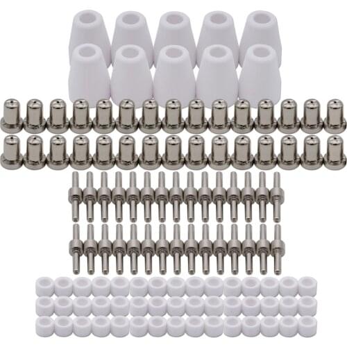 115pcs Plasma Electrode Tip Nozzle Extended Nickel Plated Consumables For PT-31 WSD-LG40 JG-40 Plasma Cutter Torch