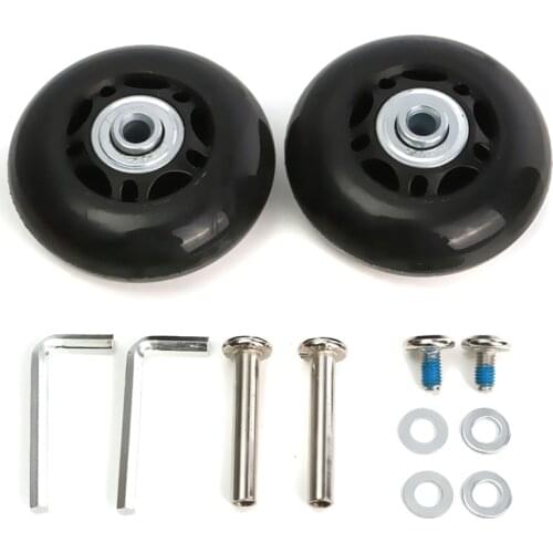 2 Set Luggage Suitcase Replacement Wheels Axles Rubber Deluxe Repair OD 64mm New