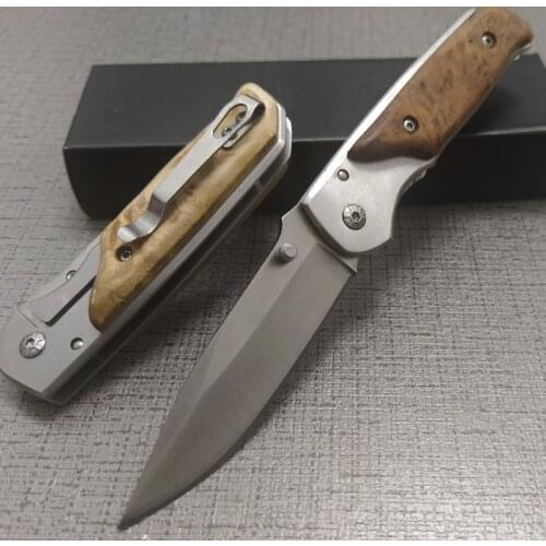 Damascus Knives Colour wood handle folding blade knife jungle hunting camping knife Tactical folding knife body pocket knife