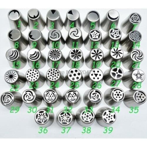 DHL 2000pcs Russian DIY Pastry Cake Icing Piping Decorating Nozzle Tips Baking Pastry Tools