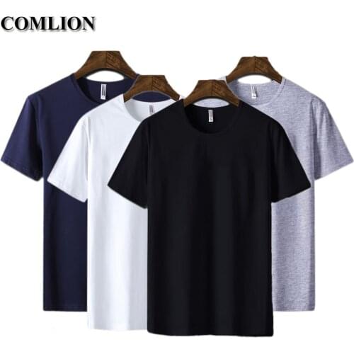 T shirt Men Cotton Summer Cool Short Sleeve Pure Tee Fashion T-shirt New Arrival Mens Pullover Tops Casual Solid Clothes C171