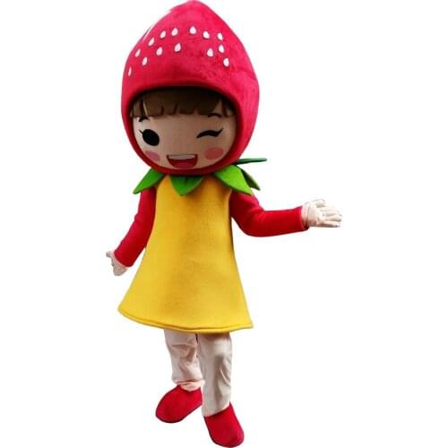 Cosplay costume High quanlity Fruit Strawberry Mascot costume Cartoon Character Adult Mascot costumes Free Shipping