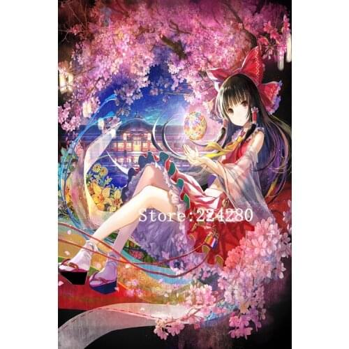 Oil Painting Cartoon girl Anime Counted Cross Sewing Kits Needlework Crafts 14 ct DIY Art Handmade Home Deco