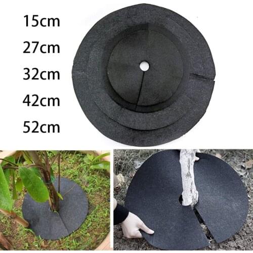 5pcs Garden Plants Cover Weeding Cloth Pot Covering Ring Non Wovens For Vegetable 15cm 27cm 32cm 42cm Diameter Protection Mat U2
