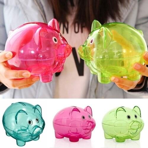 Creative Transparent Candy Color Children Piggy Bank Cute Colorful Piggy Bank Birthday Gift Piggy Bank