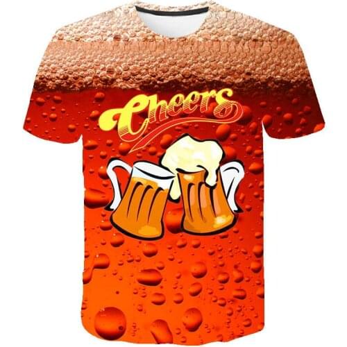 2021 trends t shirt men T-Shirt Summer mens clothing wholesale T-Shirt Fashion Beer T-Shirt Short Sleeve graphic t shirts
