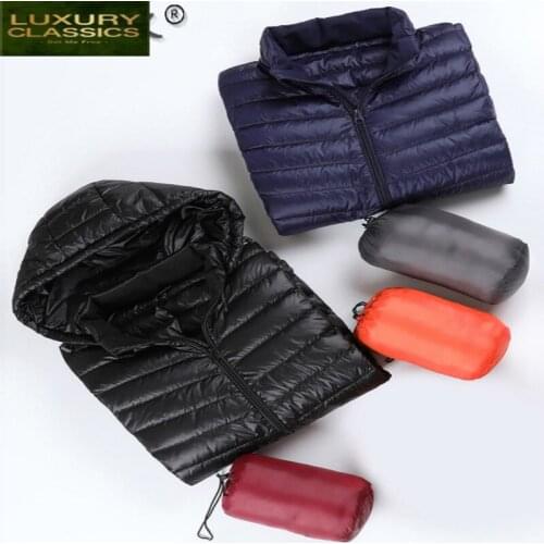 Down Jacket Mens Mens Clothing Ultra Light Down Jacket Men Autumn Winter Coat Hooded 2021 Casacos Masculino YLC-1901 Pph757