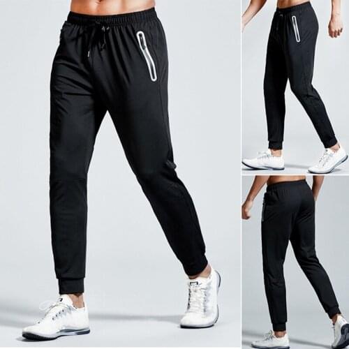 Mens Sports Pants Mens Quick-Drying Running Fitness Sports Pants Loose Breathable Training Pants