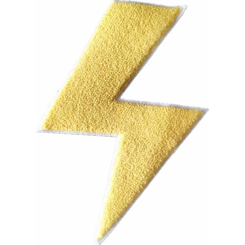 Towel Embroidery Patch Lightning Diy Clothes Stickers Fashion Accessories Patches For Clothing Large Biker Badge Christmas