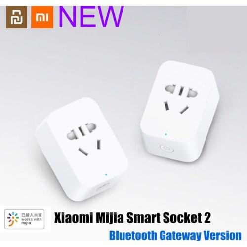 2020 new Xiaomi Mijia Smart Socket Plug 2 Bluetooth Gateway Version WiFi Wireless Remote Socket Adaptor for home Cell phone app
