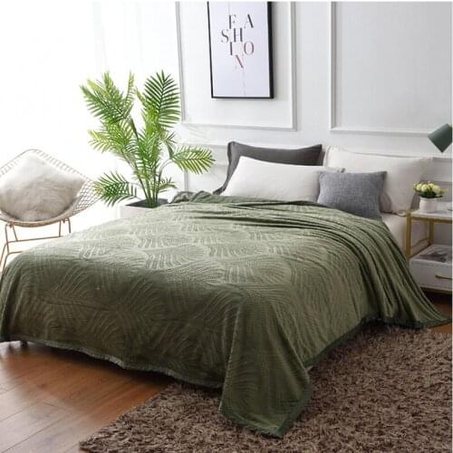 2019 New Super Soft Plush Plane Embossed Blanket Single Double Air Fleece Cover Office Blanket Flannel Conditioning Pure Coral