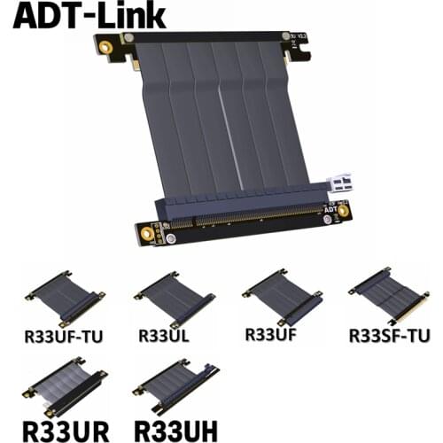 PCIE 3.0 Cable PC-e 16X to x16 adapter Cable graphics video cards extension 90 Degree Angled design for ITX motherboard chassis
