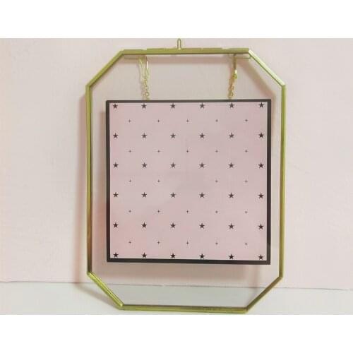 Hanging Glass Photo Prame Specimen Clip Decorative Picture Frames Hanging Specimen Artwork Display Holder Wall Decoration