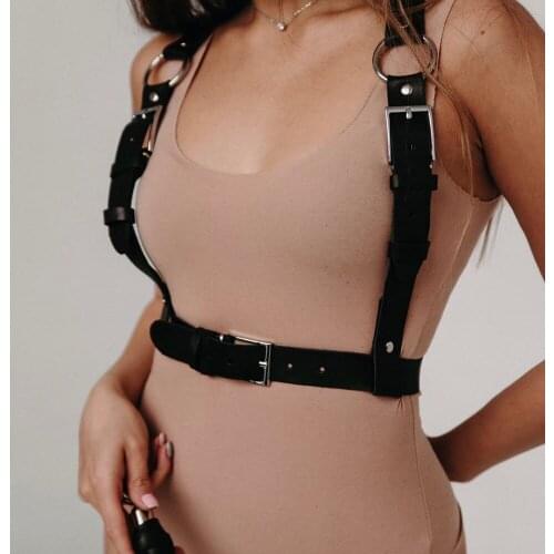 New Harness For Women Sex Lingerie Belts Garter Belt Stockings Body Bondage Leather Leg Harness Belts Suspenders Sex Toy