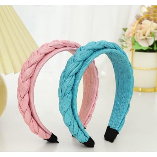 New Fashion Women Elegant Soft Headband Vintage Cross Knot Elastic Hair Bands Solid Girls Hairband Hair Accessories