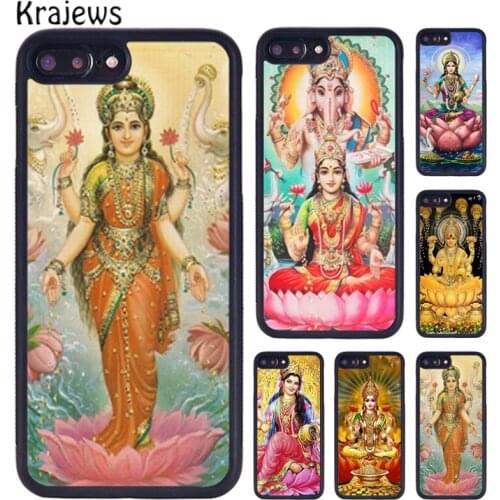 Krajews Lakshmi Hindu Goddess Rubber Phone Case For iPhone X XR XS 11 12 Pro MAX 5 6 6S 7 8 Plus Samsung Galaxy S7edge S8 S9 S10