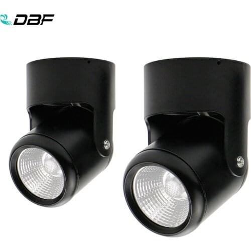 180 degree Rotation Ceiling Downlight Dimmable 7W 10W 15W 20W COB Led downlights Surface Mounted Ceiling Spot light +led driver