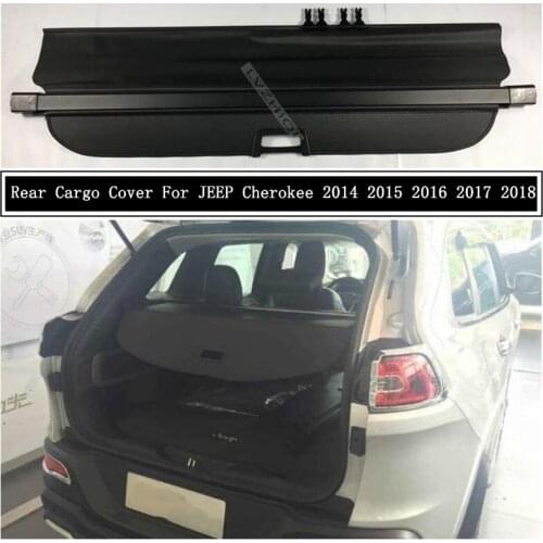 Rear Cargo Cover For JEEP Cherokee 2014 2015 2016 2017 2018 Privacy Trunk Screen Security Shield Shade Auto Accessories