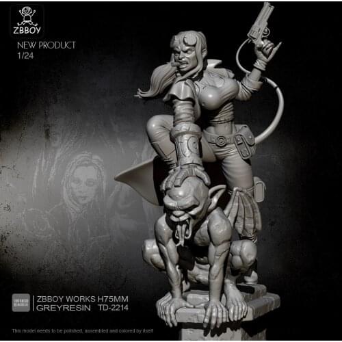 1/24 Resin model kits figure colorless and self-assembled TD-2214