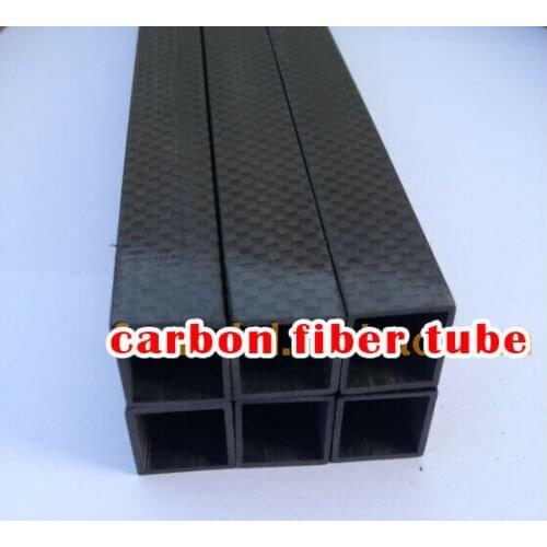 1PC 3K plain weave Square Tube 50/60/70/80cm Full Carbon Fiber 1.0mm Thickness