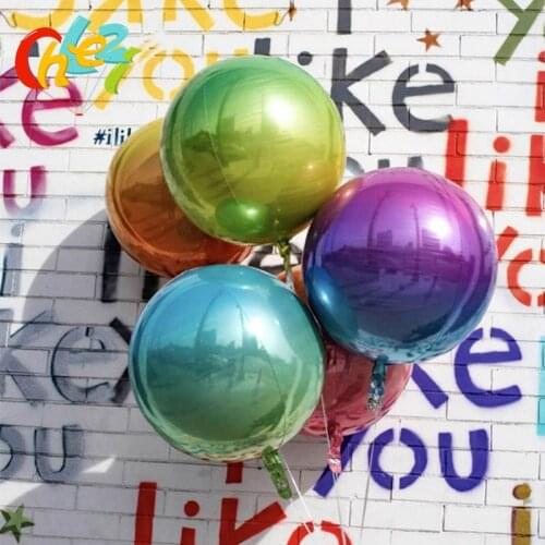 1 PCS New Gradient Color 4D Rainbow Balloon Birthday Wedding Party Decorations Balloons 22inch Photo Props Toys Baby Shower