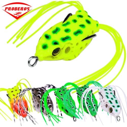 1PC Crankbait Bait 4.5cm/5g Topwater Frog-shaped Silicone Artificial Bait with Double Hide Hook Wobbler Fishing Tackle