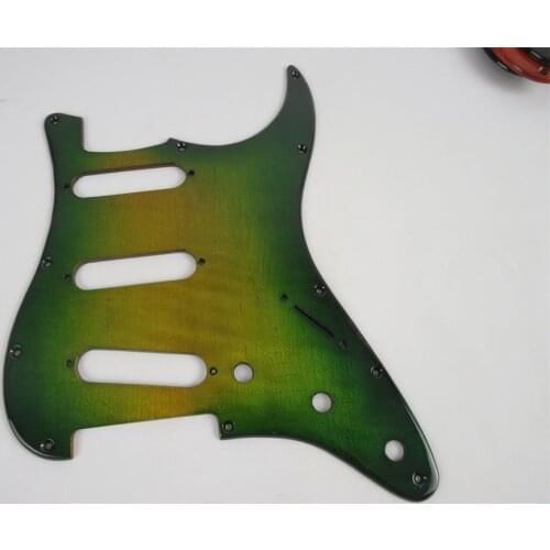 10Hand made Spalted Maple wood SSS GUITAR Pickguard