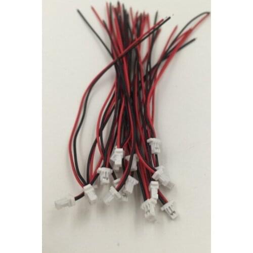 100Pcs 1.0mm Pitch 2P Electronic Cable Single Header Connector Wire 10cm/15cm/20cm