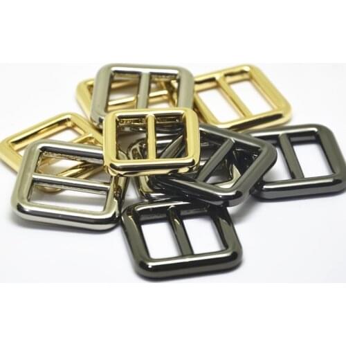 20pcs Metal Buckle Tri-ring Adjustable Slider Rectangle Ring for Bag Backpack Webbing Straps DIY16MM 20MM 25MM 32MM 38MM
