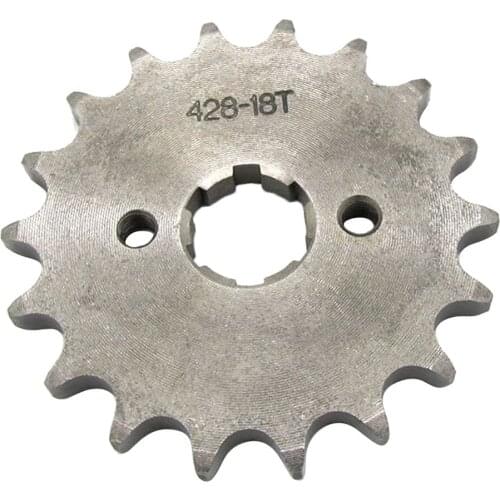 428-18T 20mm Front Sprocket for Motorcycle ATV Dirtbike - Silver