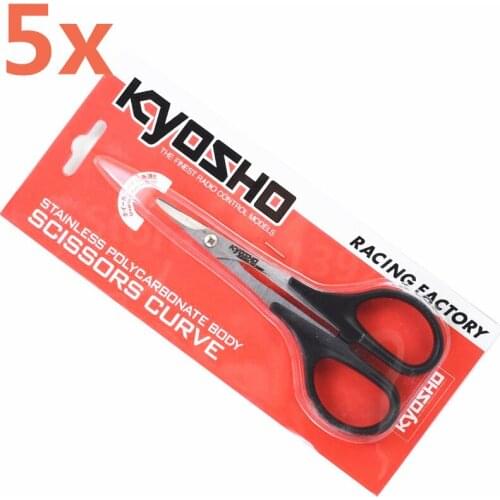 5Pieces Kyosho KRF Stainless Polycarbonate Body Scissors Curve Tools EP 1/10 1:10 RC Cars On Off Road #36262 Racing Factory