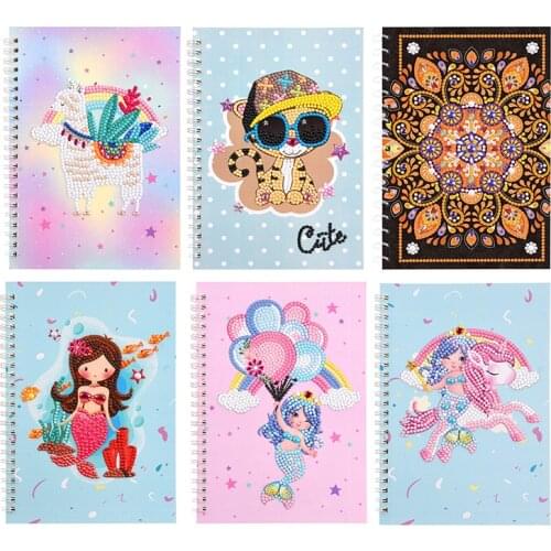 60 Pages Diamond Painting Notebook DIY 5D Special Shaped Diamond Painting Diary Book Notepad Kids Gifts Stationery Accessories