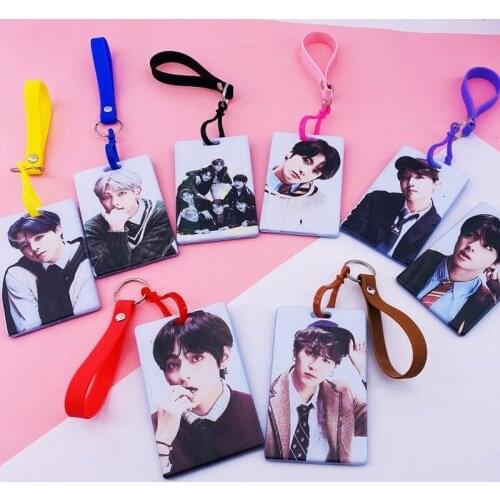 8 Pcs/set KPOP MAP OF THE SOUL 7 JIN SUGA JHOPE RM JIMIN V JUNGKOOK Id Card Set Baggage Tag Toy Fans