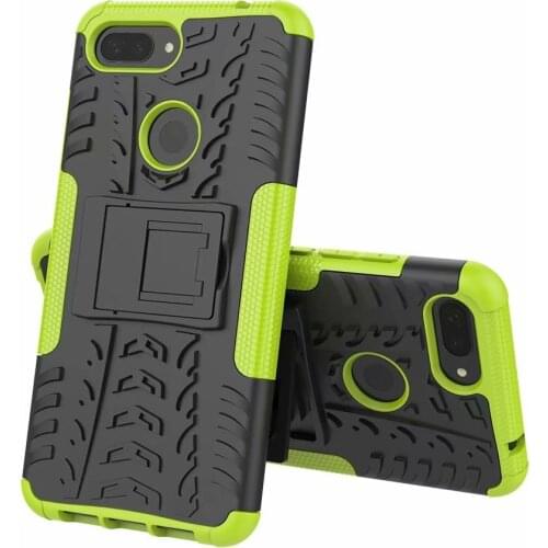 For Xiaomi Mi8 Light Mi 8 Lite Case Cover Shockproof Armor Dual Layer Protective Stand Hard Silicone Case Impact Bumper for