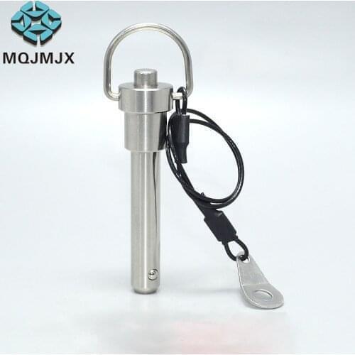 Diameter 16mm Ball Lock Pins with Lanyard Stainless Steel Quick Release Pin with Lanyard Top-out Type Pins Length 10mm to 100mm