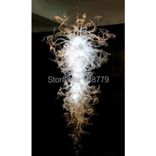 Elegant Lamp Crystal Modern Clear Hand Blown Glass Chandelier