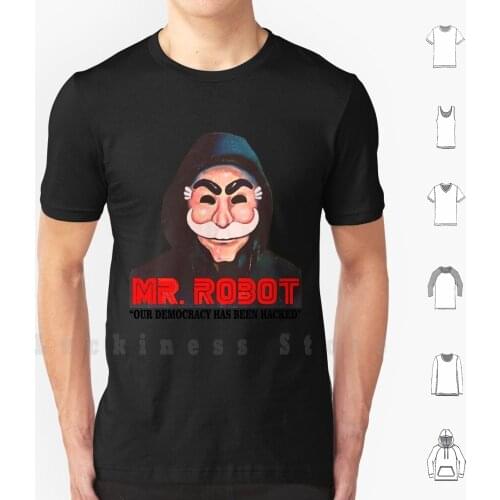 Mr Robot T Shirt 6xl Cotton Cool Tee Fsociety F Society Mr Robot Tv Drama Hacker Hacking Programmer New World Order Illuminati