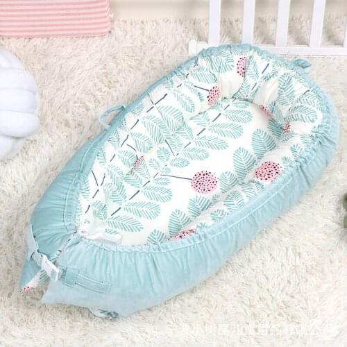 Ins wind crib middle bed newborn bed flannel fruit bionic crib baby room baby crib bumper protector toddler room decor