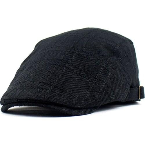 Men Women Plaid Flat Cap Classic Duckbill Cap Gatsby Ivy Irish Newsboy Driving Hat Berets