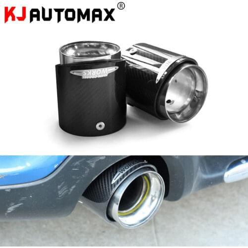 KJAUTOMAX For Mini Cooper R55 R56 R60 R61 F54 F55 F56 Exhaust Pipe Decoration Carbon fibre