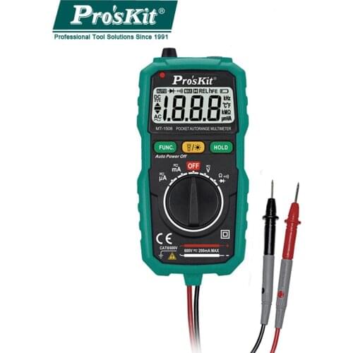 Multimeter Proskit MT-1508 Smart Pocket Type Automatic Range Digital Accurate Measuring Anti-Burn Measuring Instrument