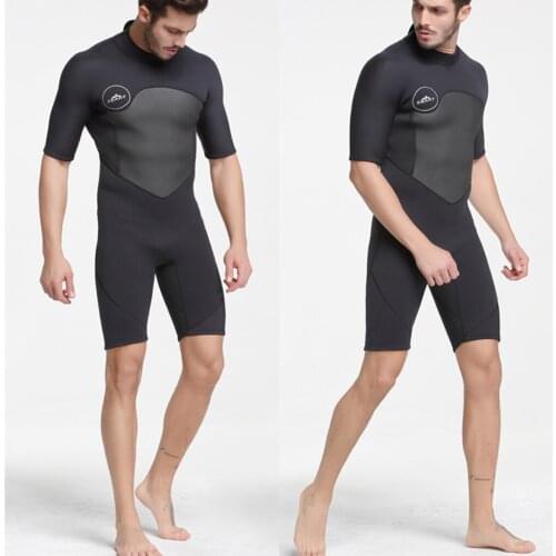 Mens Adult Shorty Shorty 2mm Short Sleeve Wetsuit Surf Swim Diving Wet Suit
