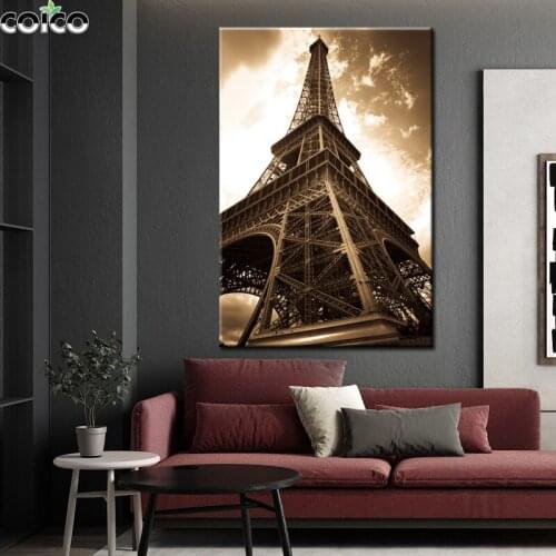 Eiffel Tower Building Art Wall Poster for Home Decration France Nordic Style Print Picture Canvas Painting Living Room Frame