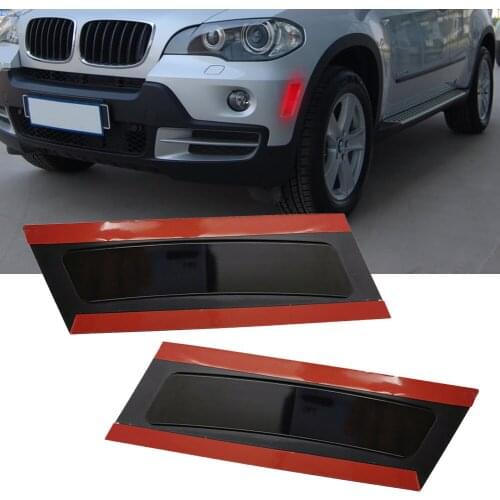 CITALL 63217162547 63217162548 2Pcs/Set Black Front Bumper Side Marker Light Reflector Fit For BMW X5 E70 2007 2008 2009 2010