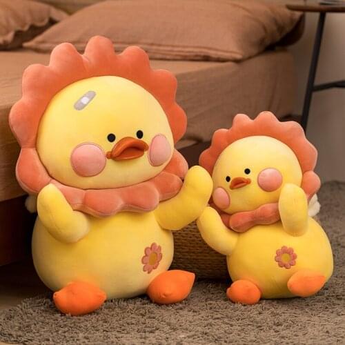 25/35/45cm Super Cute Kawaii Yellow Duck Plush Toys Lovely Animal Duck Pillow Stuffed Dolls for Baby Kids Xmas Birthday Gifts
