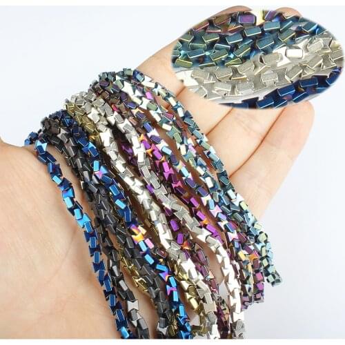 Natural Stone Popular Hematite Color Plated Connector Beads Star Jewelry DIY Necklace Bracelet Earrings Jewelry Accessories